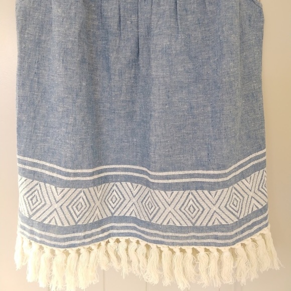 Soft Joie Agneza Top, Chambray/Porcelain Color. - Picture 5 of 6